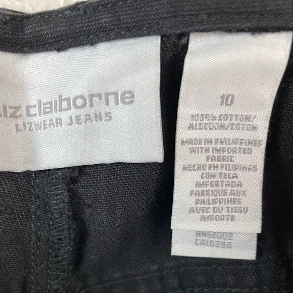 Liz Claiborne LizWear Black Jeans Size 10 EUC - Picture 4 of 7